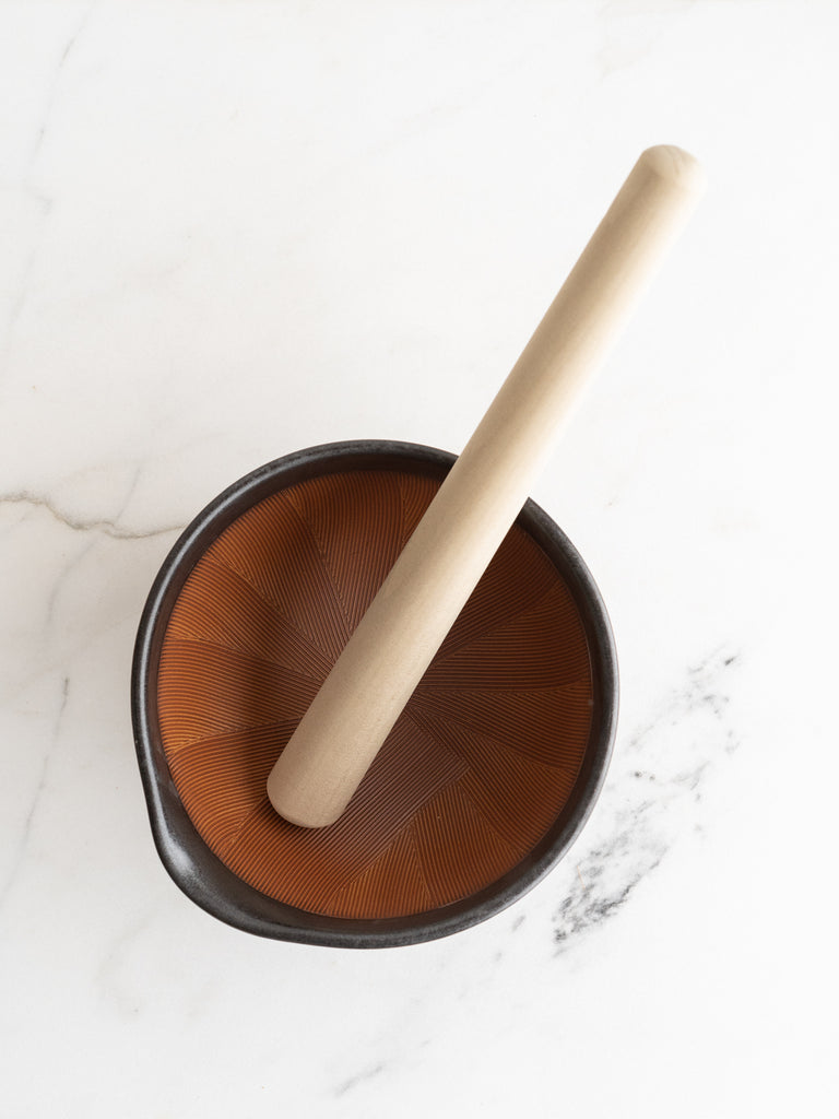 Suribachi Japanese Mortar & Pestle in Black