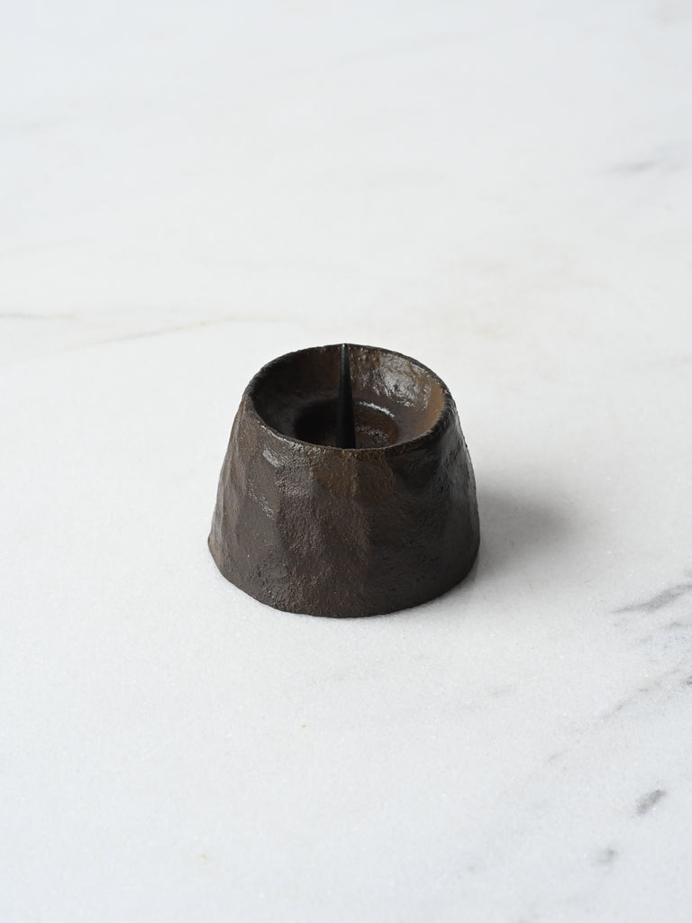 Geometric Cast Iron Candle Stand