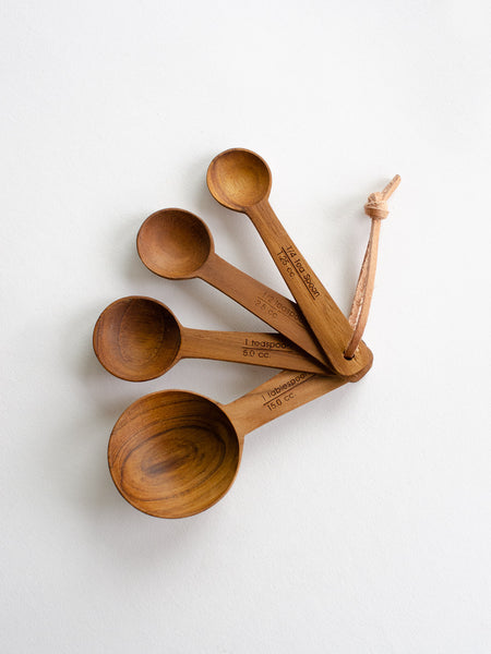 ebony teak wood measuring spoons – fort & field