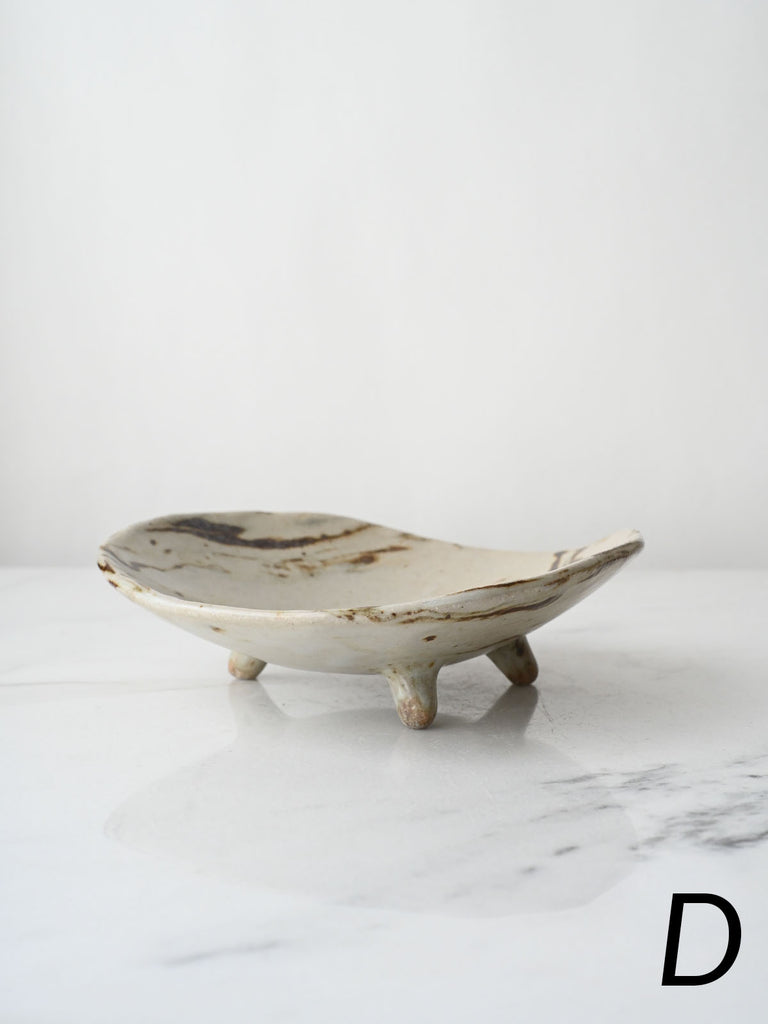 Footed Marbled Dish
