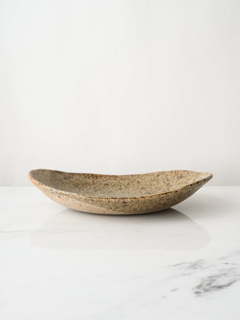 Oval Bowl in Speckled Moss Glaze