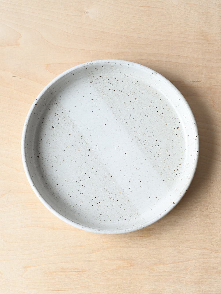 White Speckled Coupe Plate