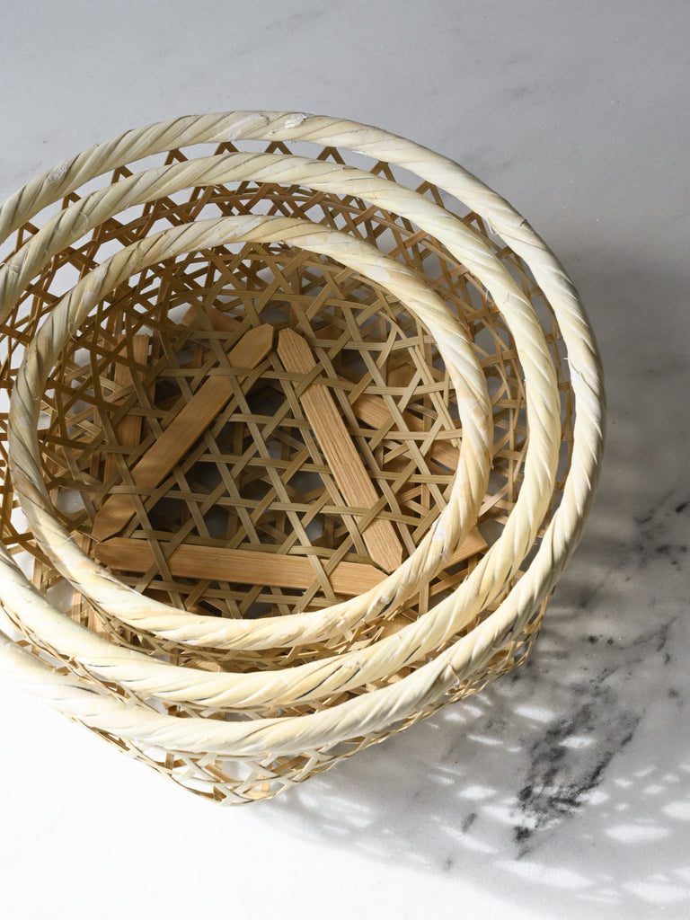 Handwoven Bamboo Basket Set