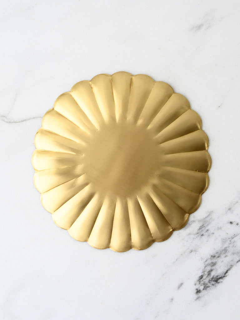 Brass Chrysanthemum Tray