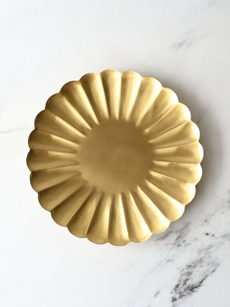 Brass Chrysanthemum Tray
