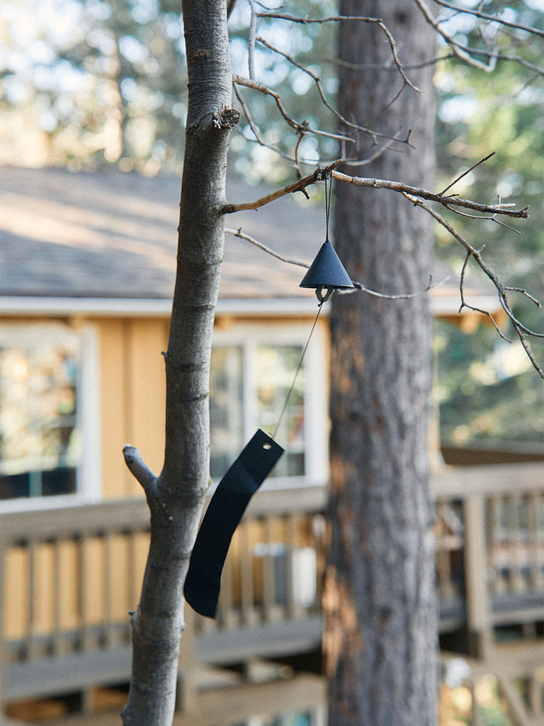 cast iron wind bell outside