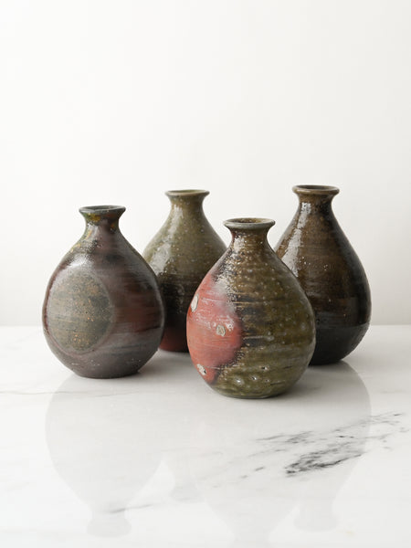 Sake Bottles in Dark Soda Fire