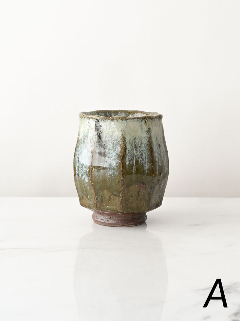 Wild Clay Yunomi in Flowing Glaze