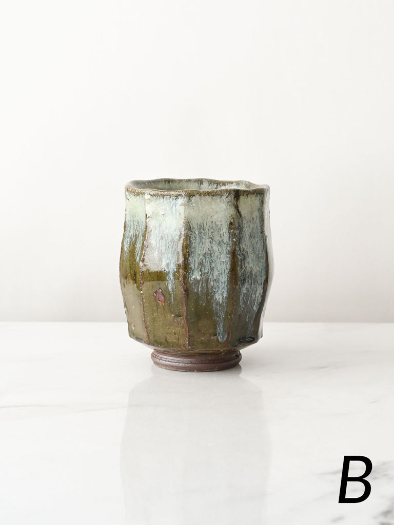 Wild Clay Yunomi in Flowing Glaze