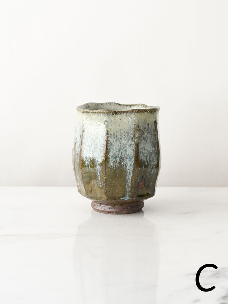 Wild Clay Yunomi in Flowing Glaze