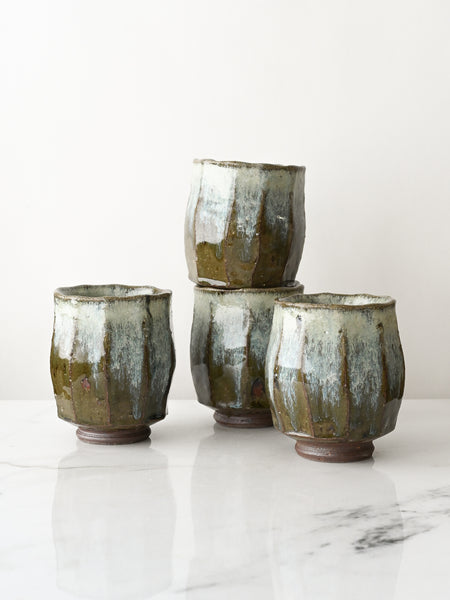 Wild Clay Yunomi in Flowing Glaze