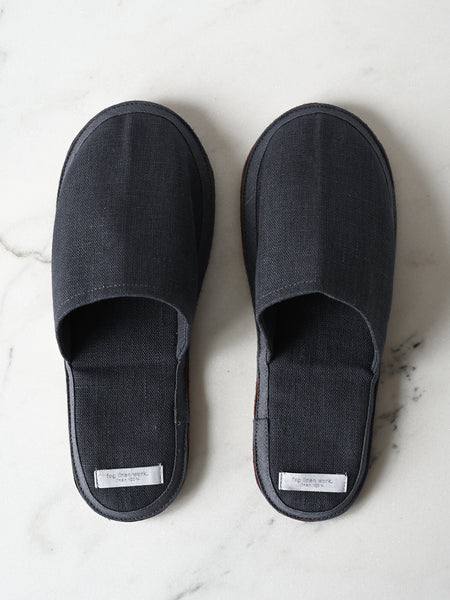Linen House Slippers in Gris Blue