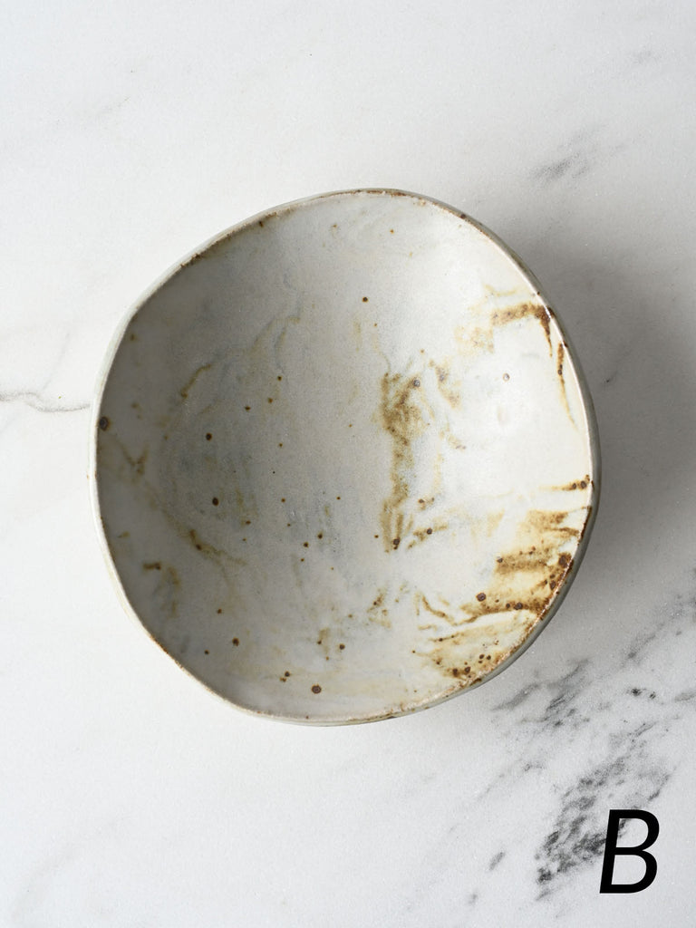 Footed Marbled Dish