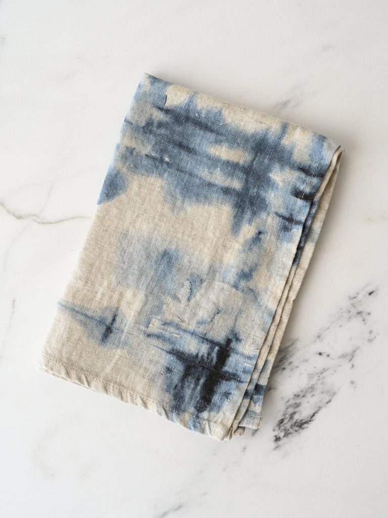 Linen Towel | Indigo Tie Dye