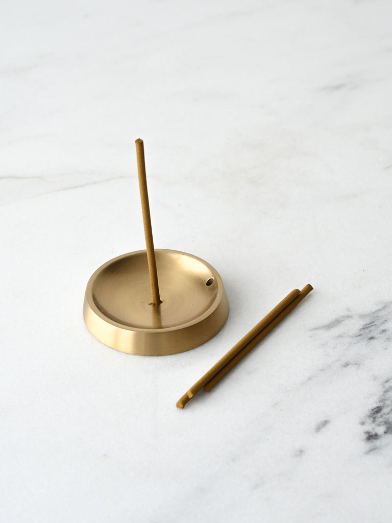 Brass Round Incense Holder