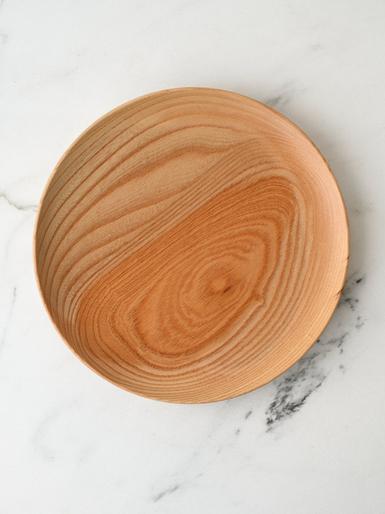 Urushi-Lacquered Large Wooden Plate | Keyaki