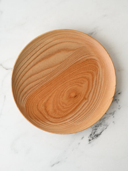 Urushi-Lacquered Large Wooden Plate | Keyaki