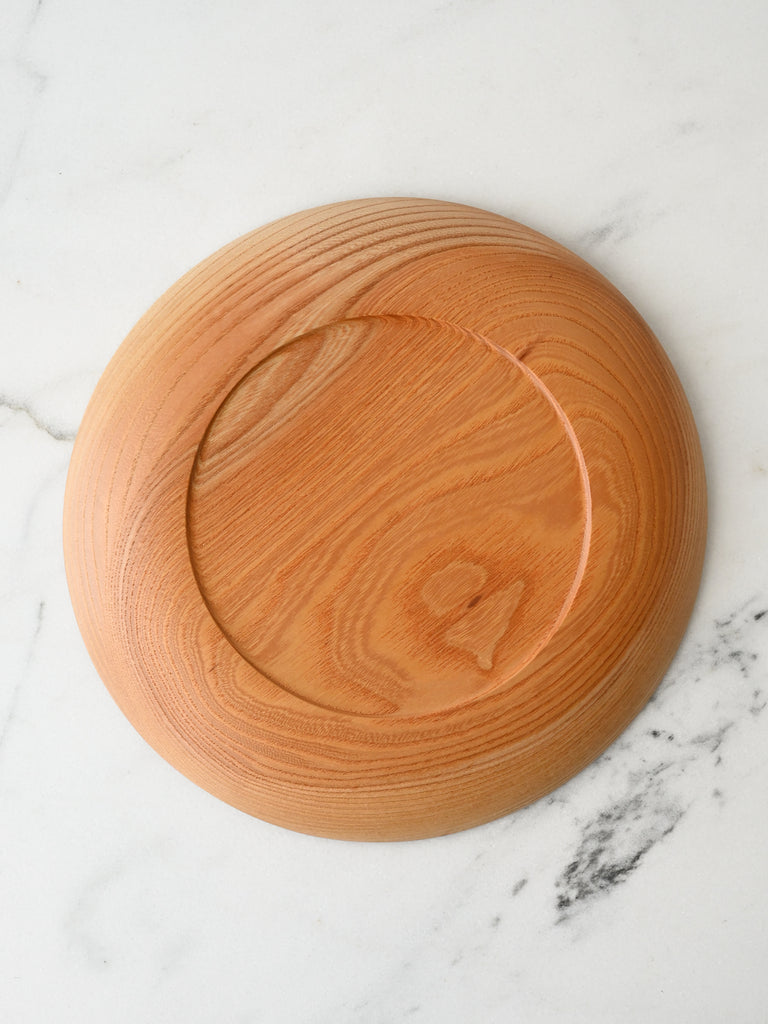 Urushi-Lacquered Large Wooden Plate | Keyaki