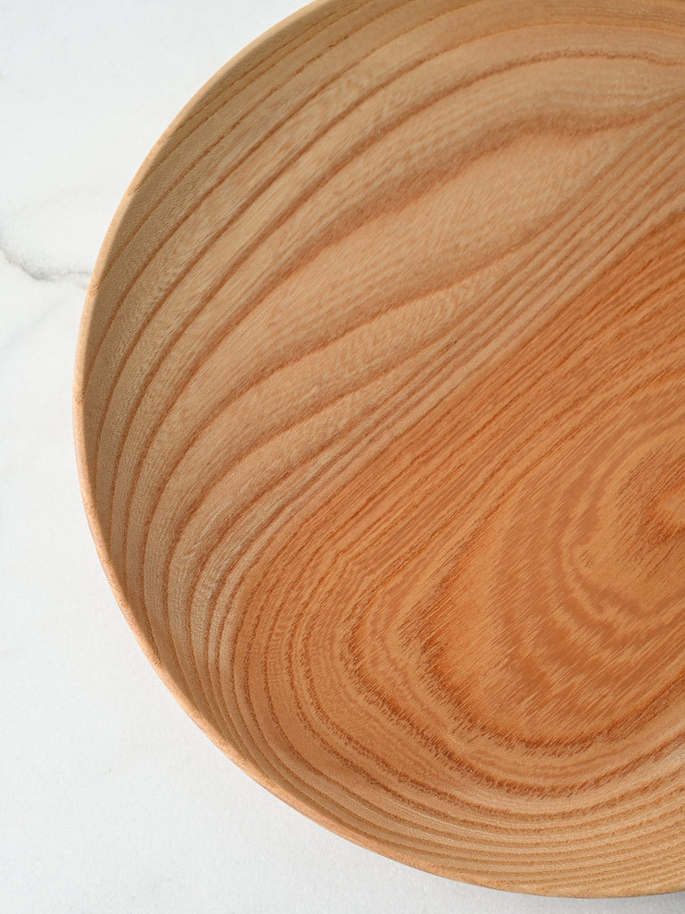 Urushi-Lacquered Large Wooden Plate | Keyaki