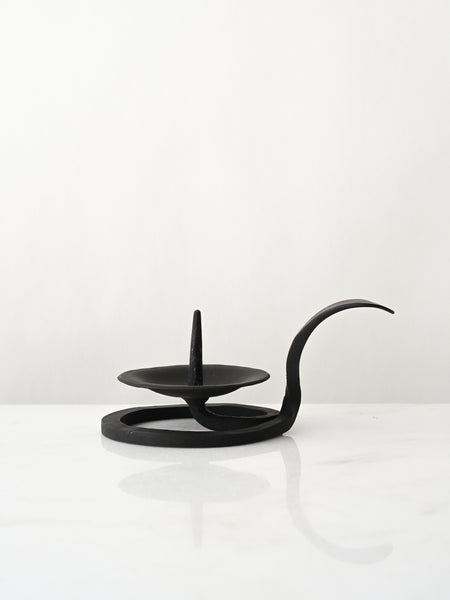 Wrought Iron Handled Candle Stand