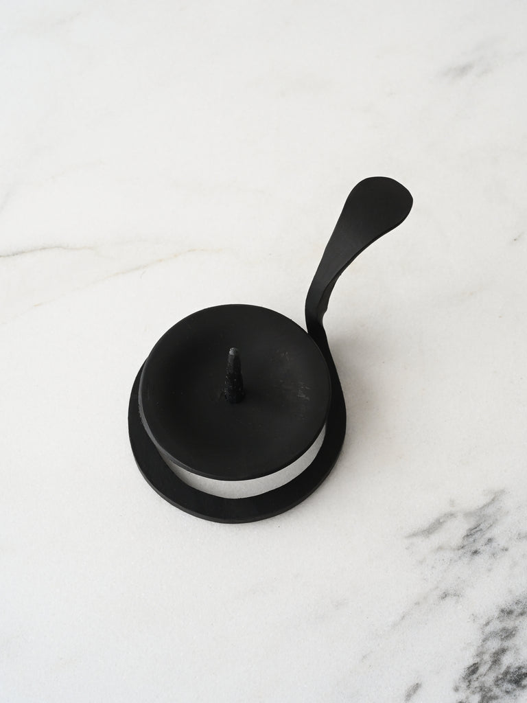 Wrought Iron Handled Candle Stand