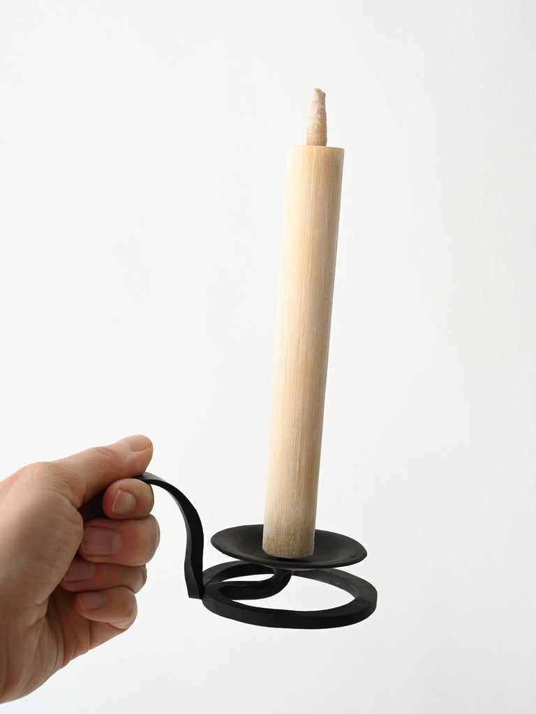 Wrought Iron Handled Candle Stand