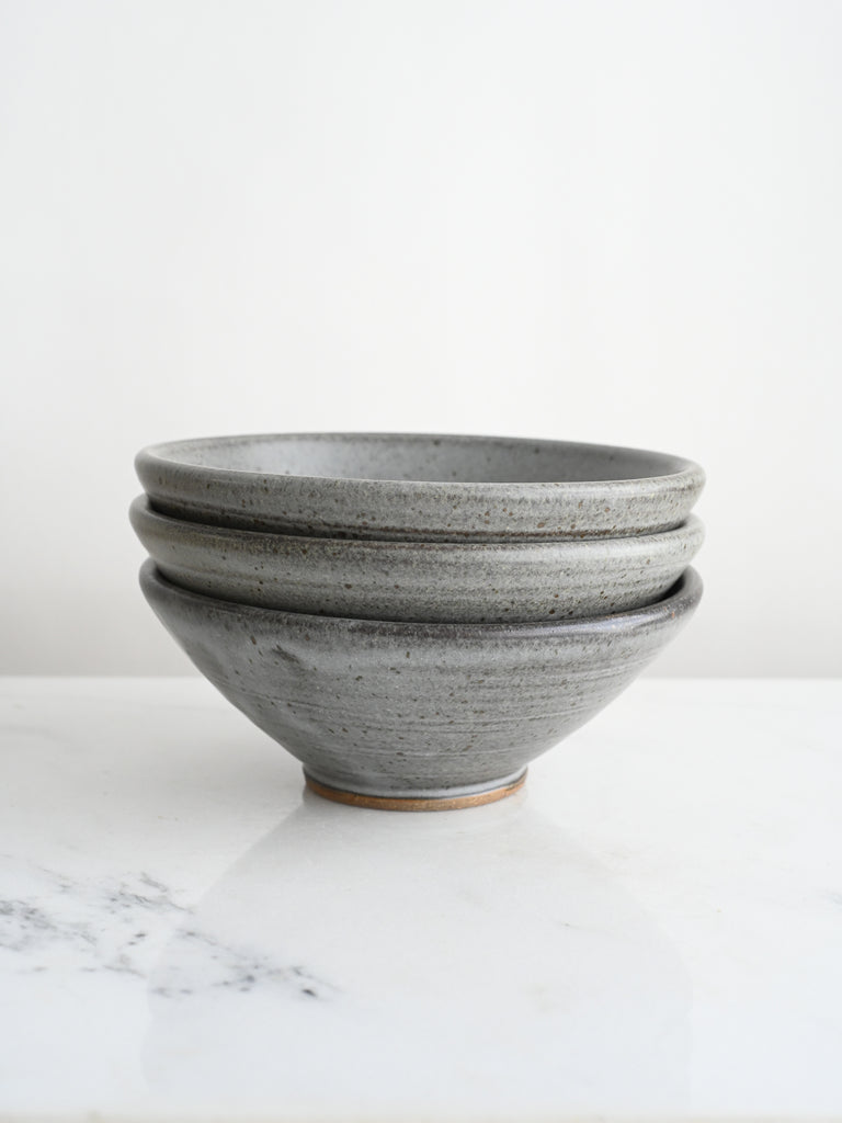 Wild Clay Bowl in Matte Grey Glaze