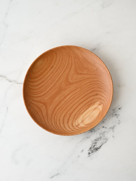 Urushi-Lacquered Wooden Plate | Keyaki