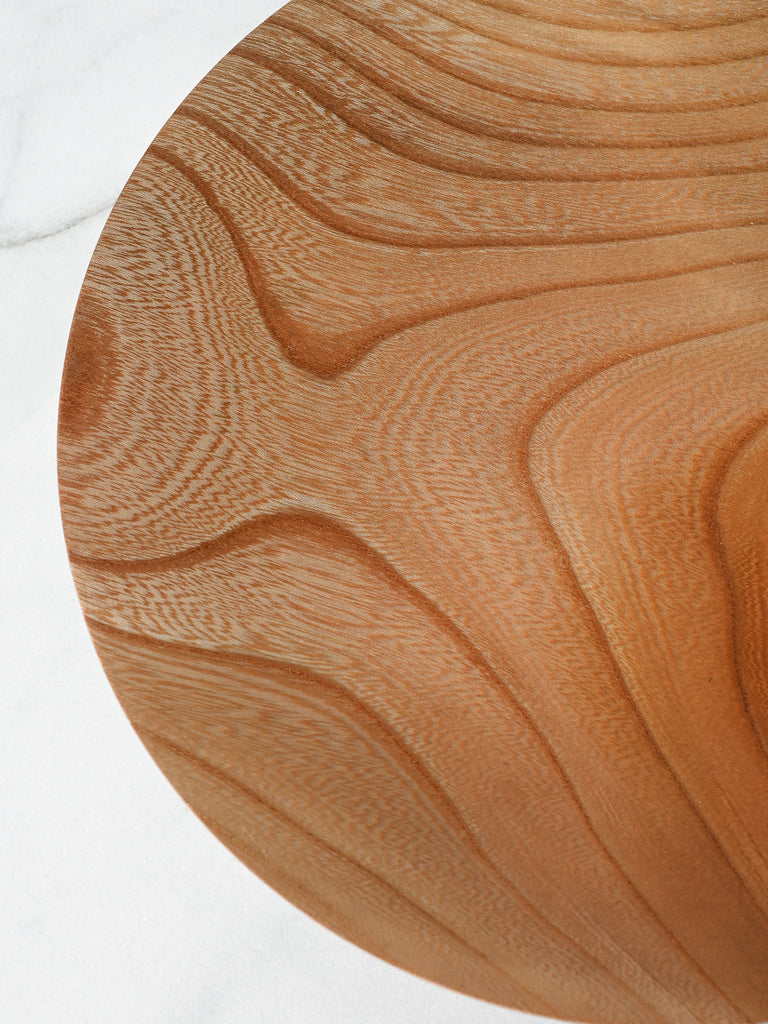 Urushi-Lacquered Wooden Plate | Keyaki
