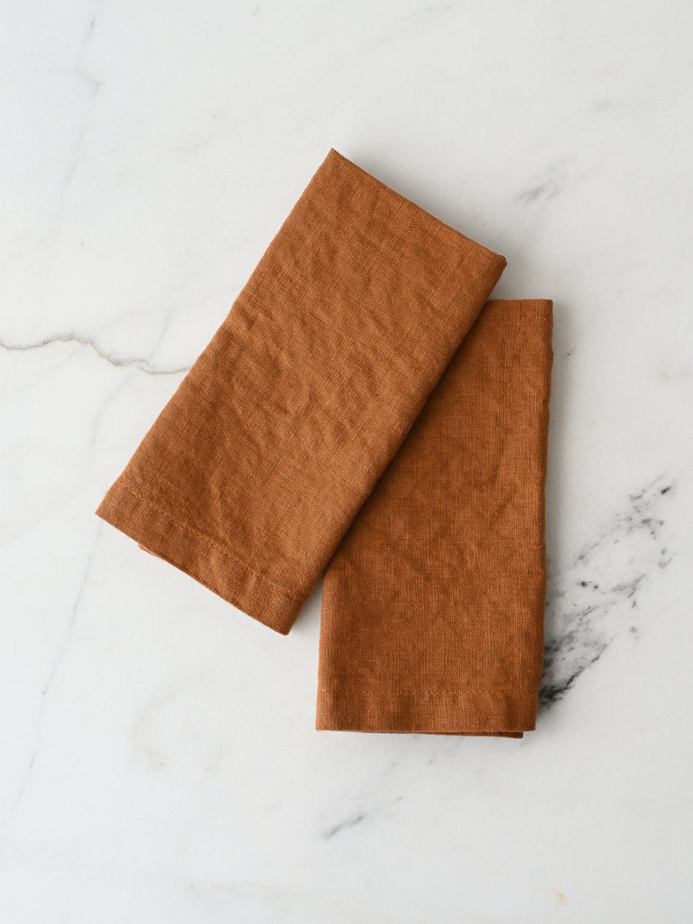 Linen Napkins Set of 2 | Ochre