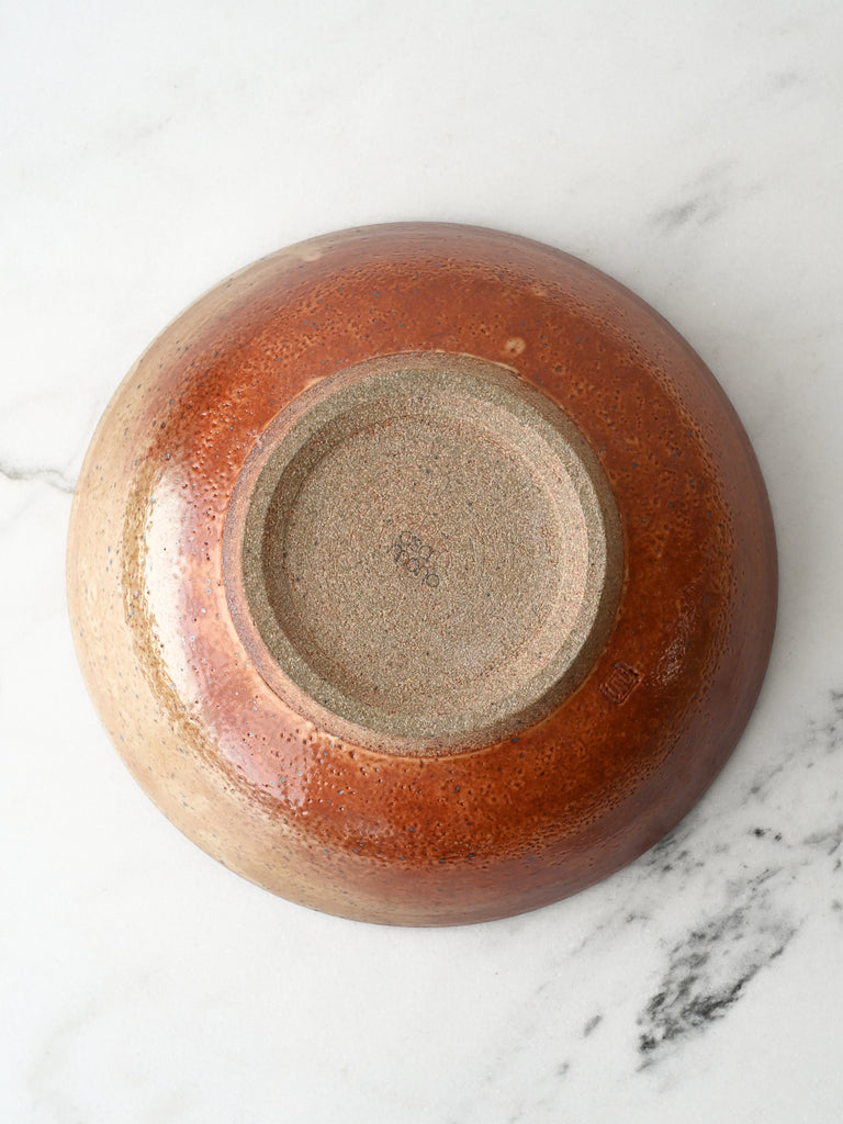 Red Shino Serving Bowl