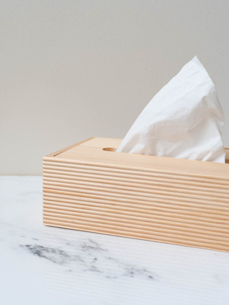 Hinoki Ridged Tissue Box