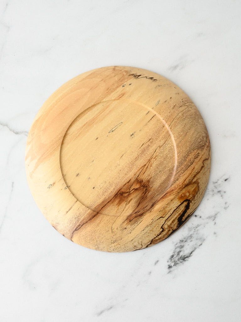 Urushi-Lacquered Large Wooden Plate | Suzukake