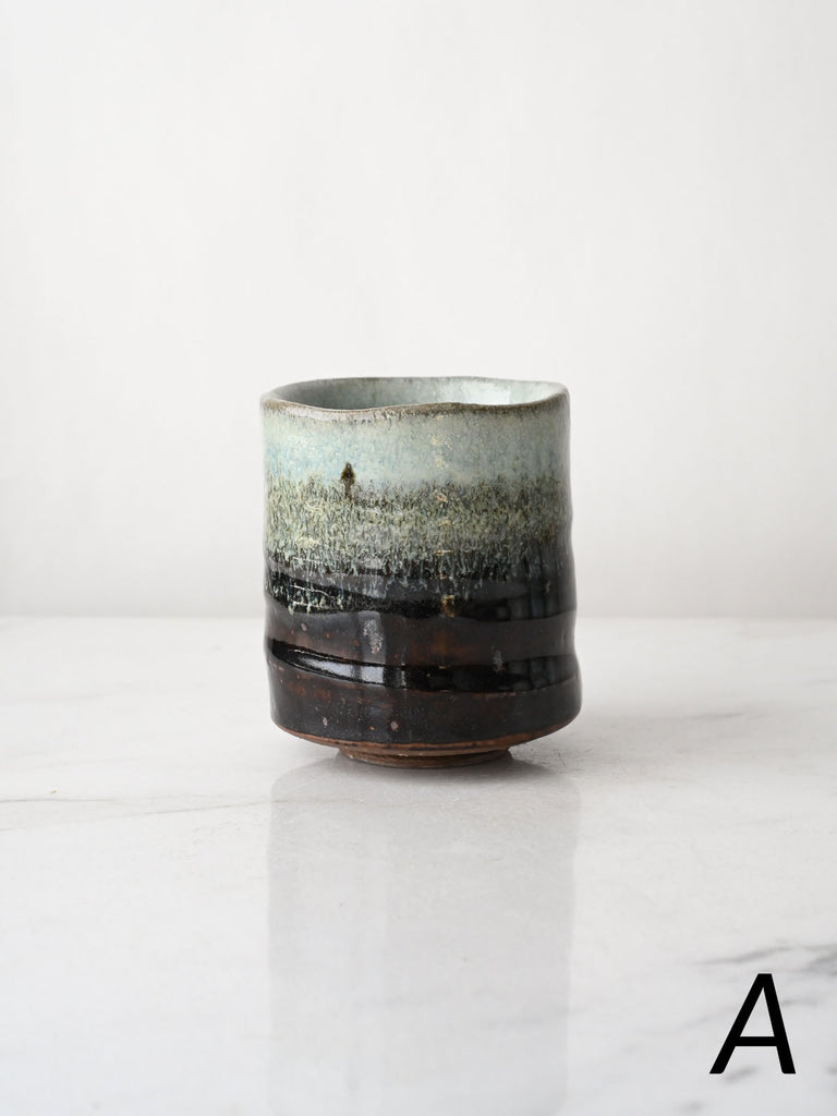 Wild Clay Yunomi in Cascade Glaze