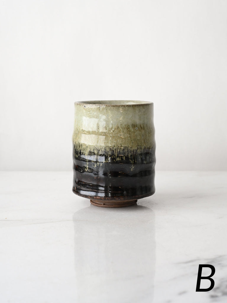 Wild Clay Yunomi in Cascade Glaze