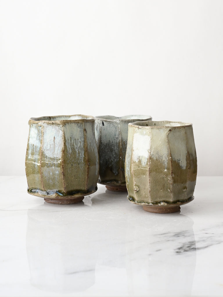 Wild Clay Yunomi in Flowing Glaze