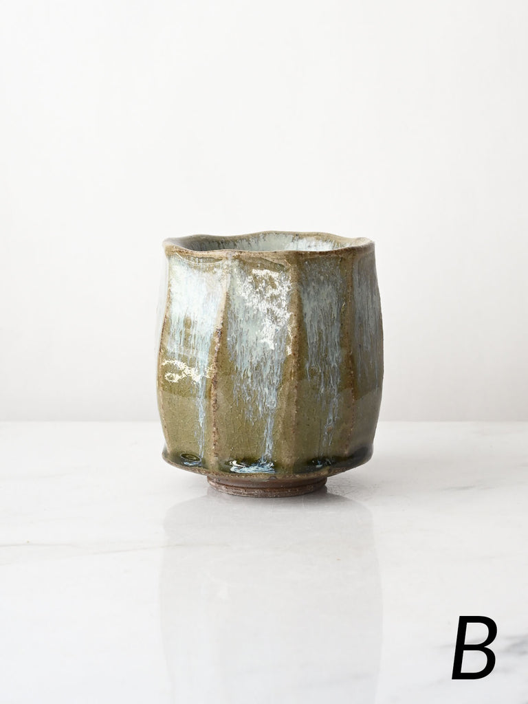 Wild Clay Yunomi in Flowing Glaze