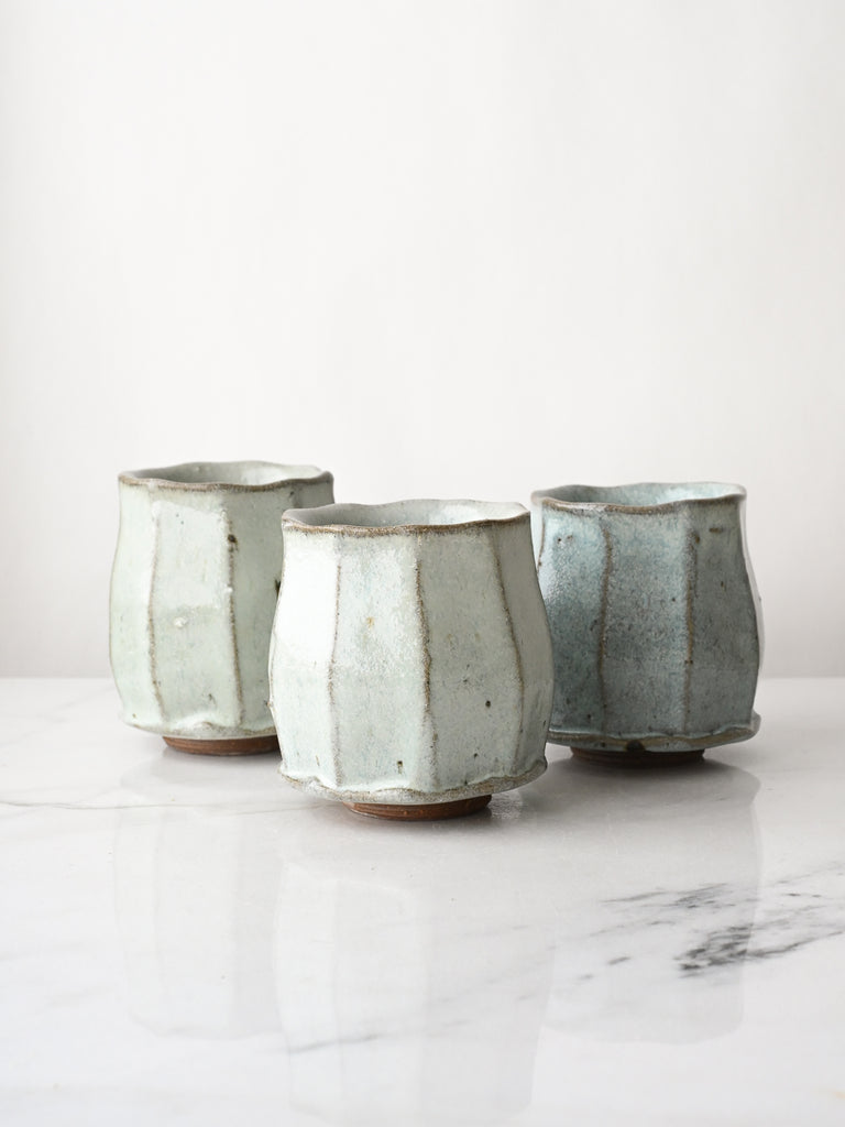 Wild Clay Yunomi in White Ash Glaze