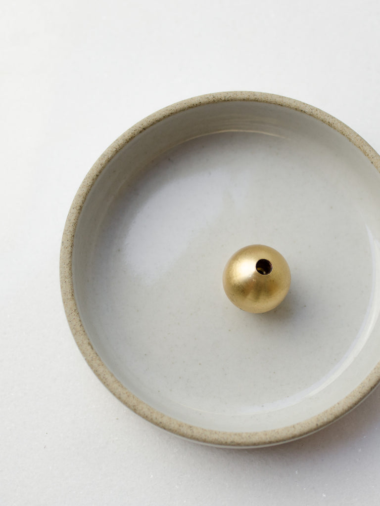 solid brass ball incense holder stand
