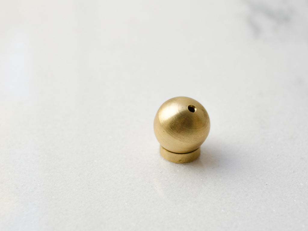 solid brass ball incense holder stand