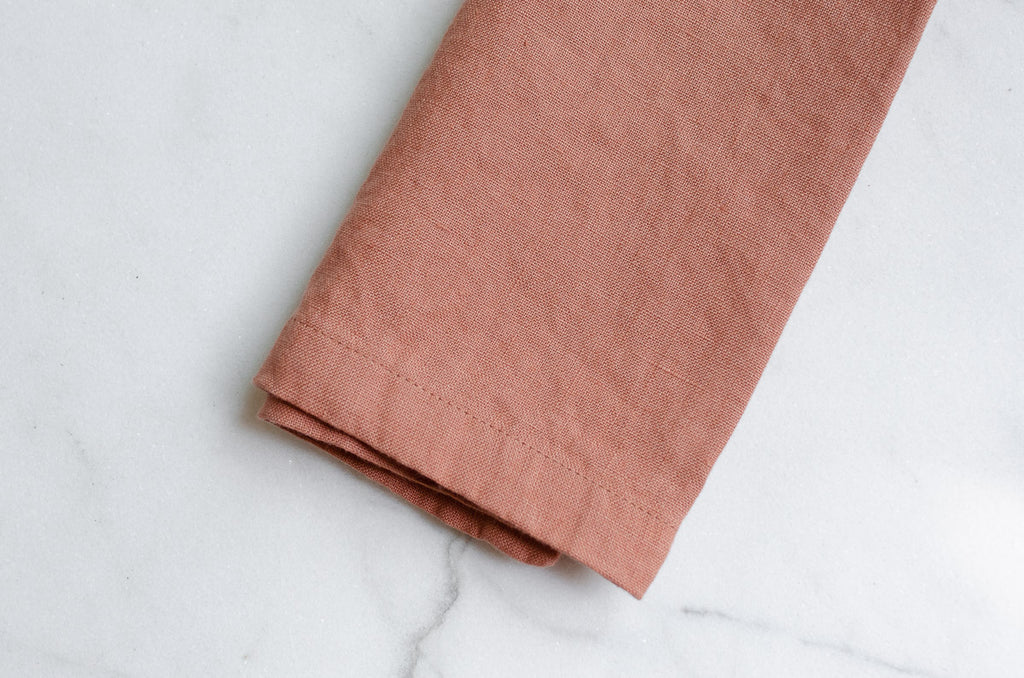 Handmade Peach Cloth Napkins