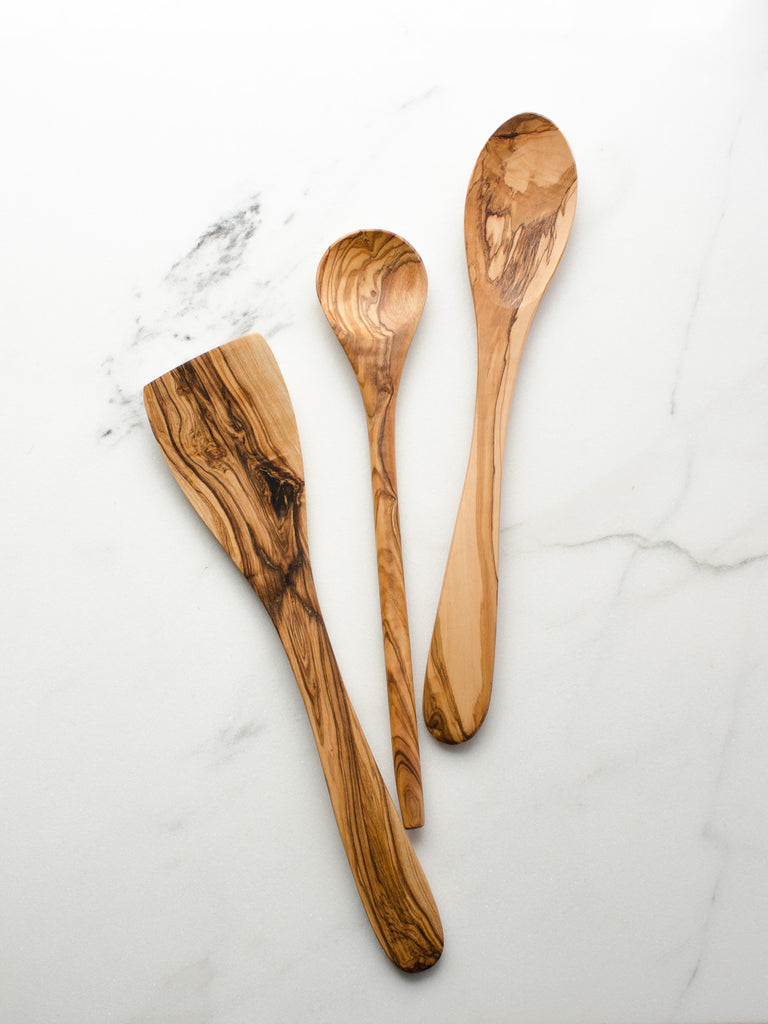 Olive Wood Spoons + Spatula