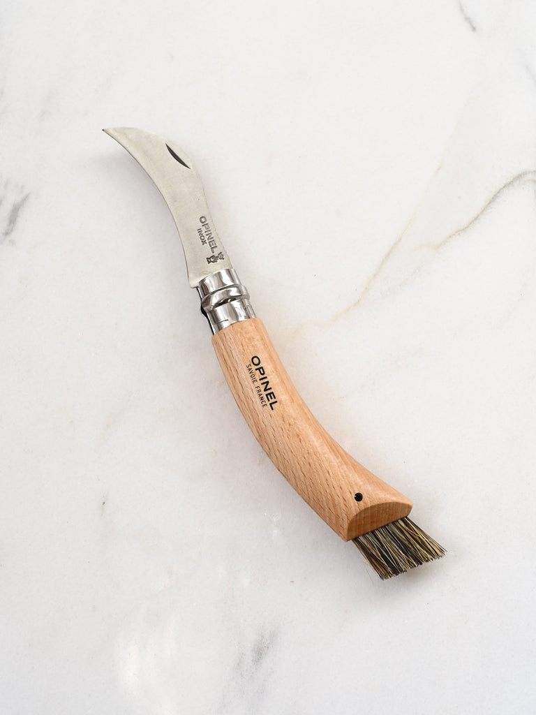 Opinel Mushroom Hunting Knife, Stainless Steel, Beech Wood, Boar's Hair  Bristles. on Food52
