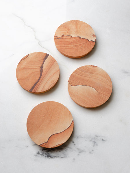 Olive Wood Rustic Coaster – Set of 6 – Attrezzi